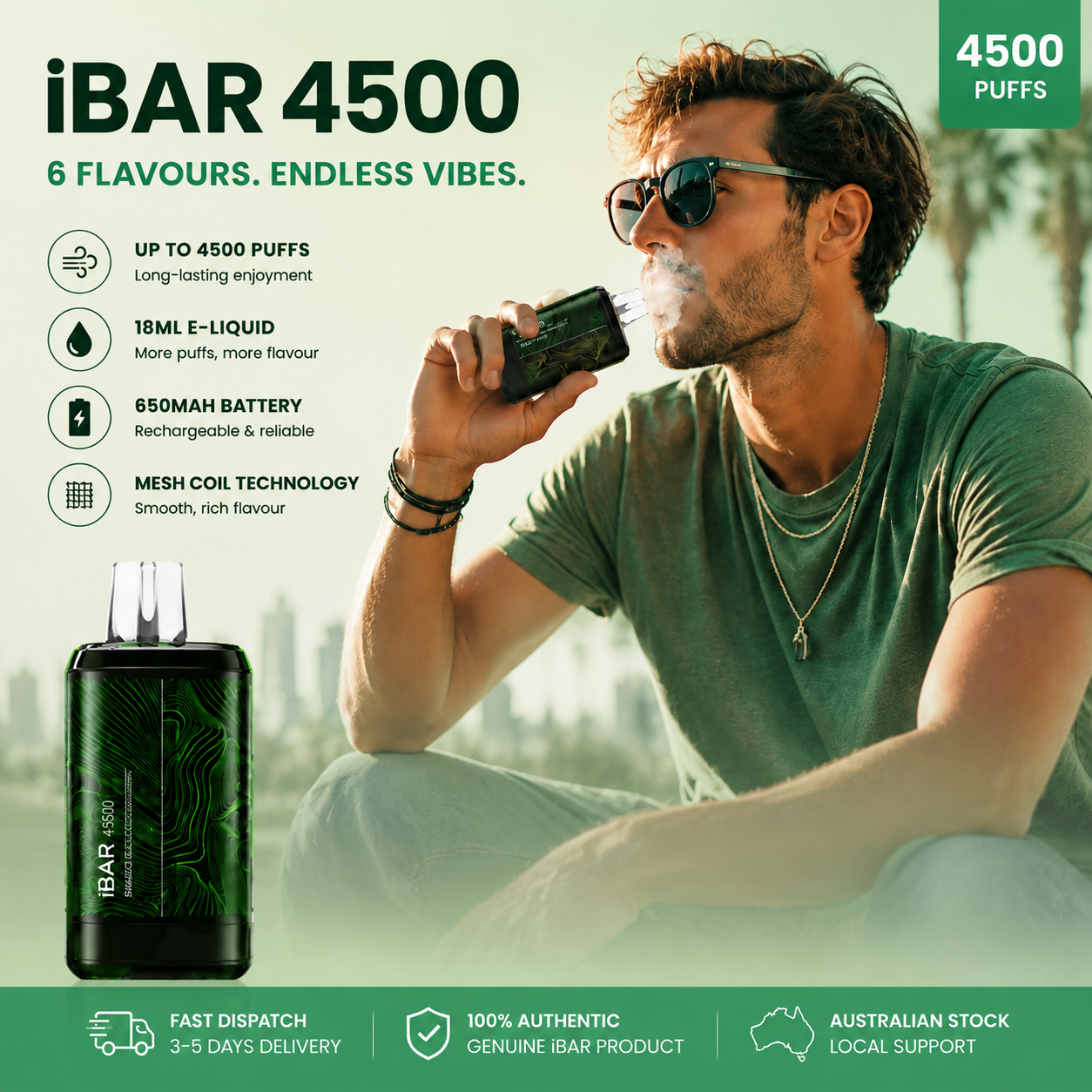 IBAR 4500 Puffs|SAME PRODUCT 2pcs FREE SHIPPING